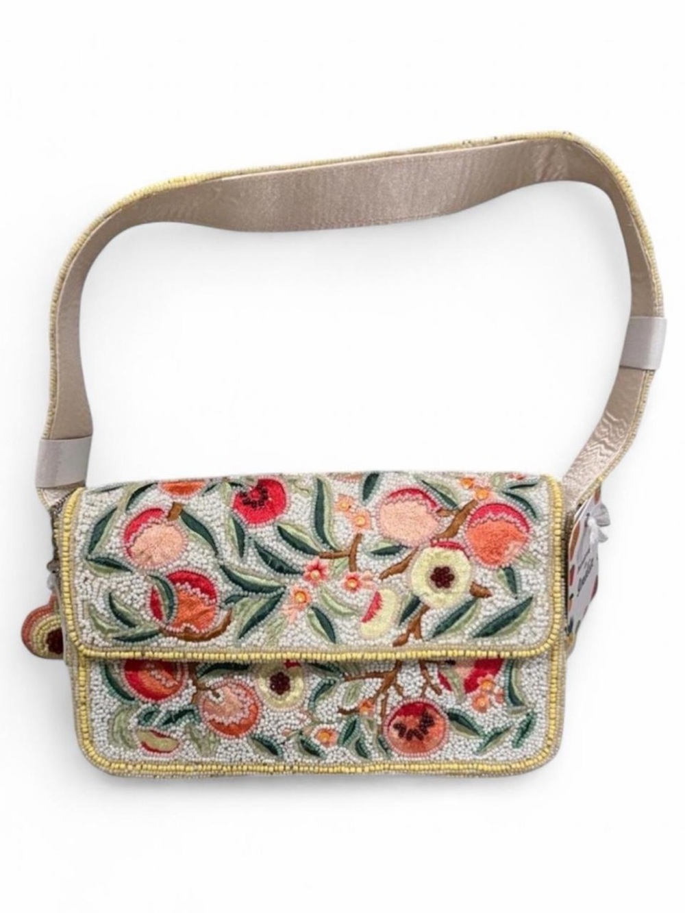 Viral Peach Pomegranate Beaded Shoulder Bag NWT - Picture 2 of 10
